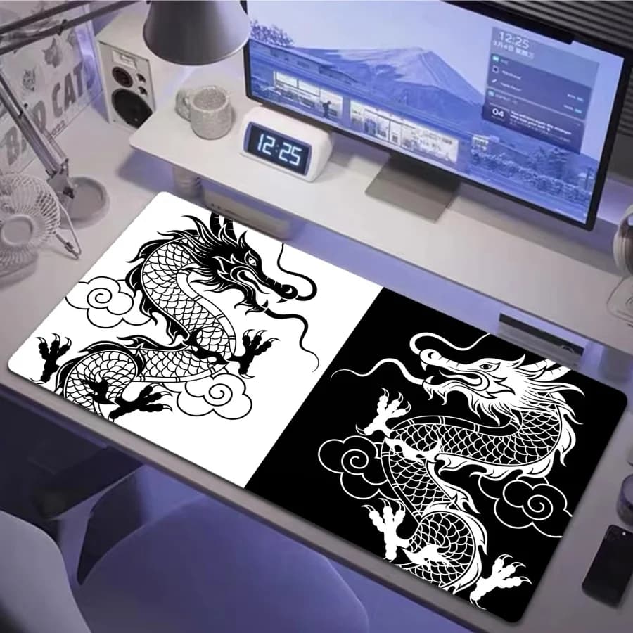 Tappetino per mouse Anime Dragon per computer, tappetino per mouse da gioco 400x900, tappetino per mouse grande, antiscivolo, in gomma, per scrivania aziendale.