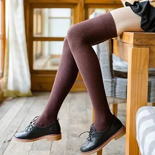Calze calde Nuove donne sopra il ginocchio Calzini Stivali lunghi Maglia coscia Evidenzia