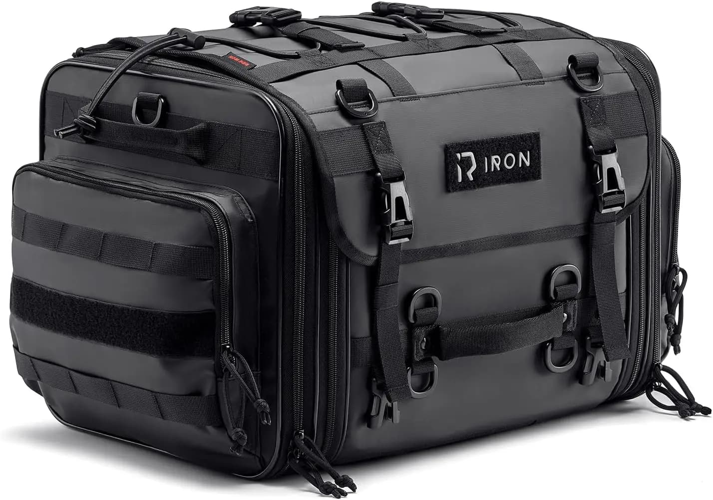 Borsa da coda per moto Borse da viaggio per moto espandibili 40L-60L Baule per portapacchi posteriore impermeabile con copertura antipioggia e Sissy Bar S