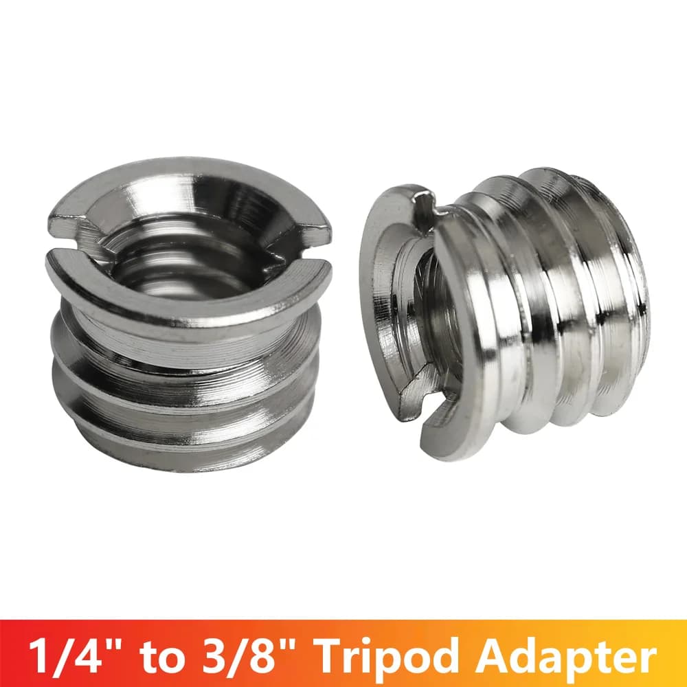 Adattatore filettato per treppiede da 1/4 "-20 femmina a 3/8"-16 maschio Convertitore a vite standard in acciaio inossidabile per supporto monopiede per fotocamera DSLR