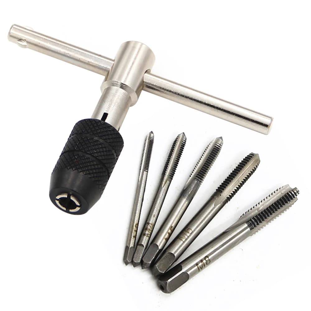 Set of 3 mm to 6 mm T-type mapping tools, set of hand-key mapping tools from M6 to M8