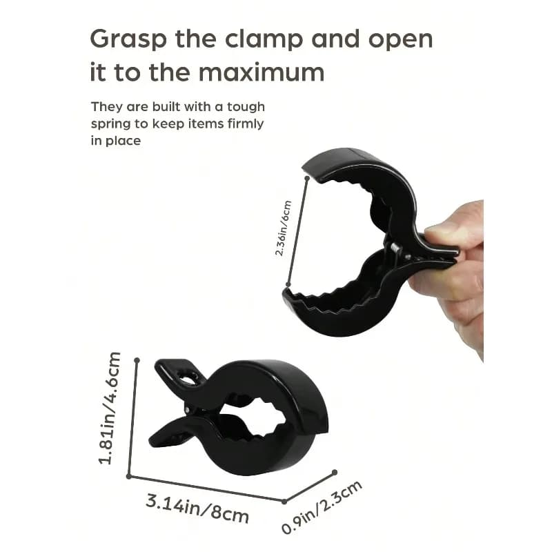 Confezione da 2 clip per coperte per passeggini – Ganci universali in plastica per passeggini, marsupi e carrelli per fissare le coperte