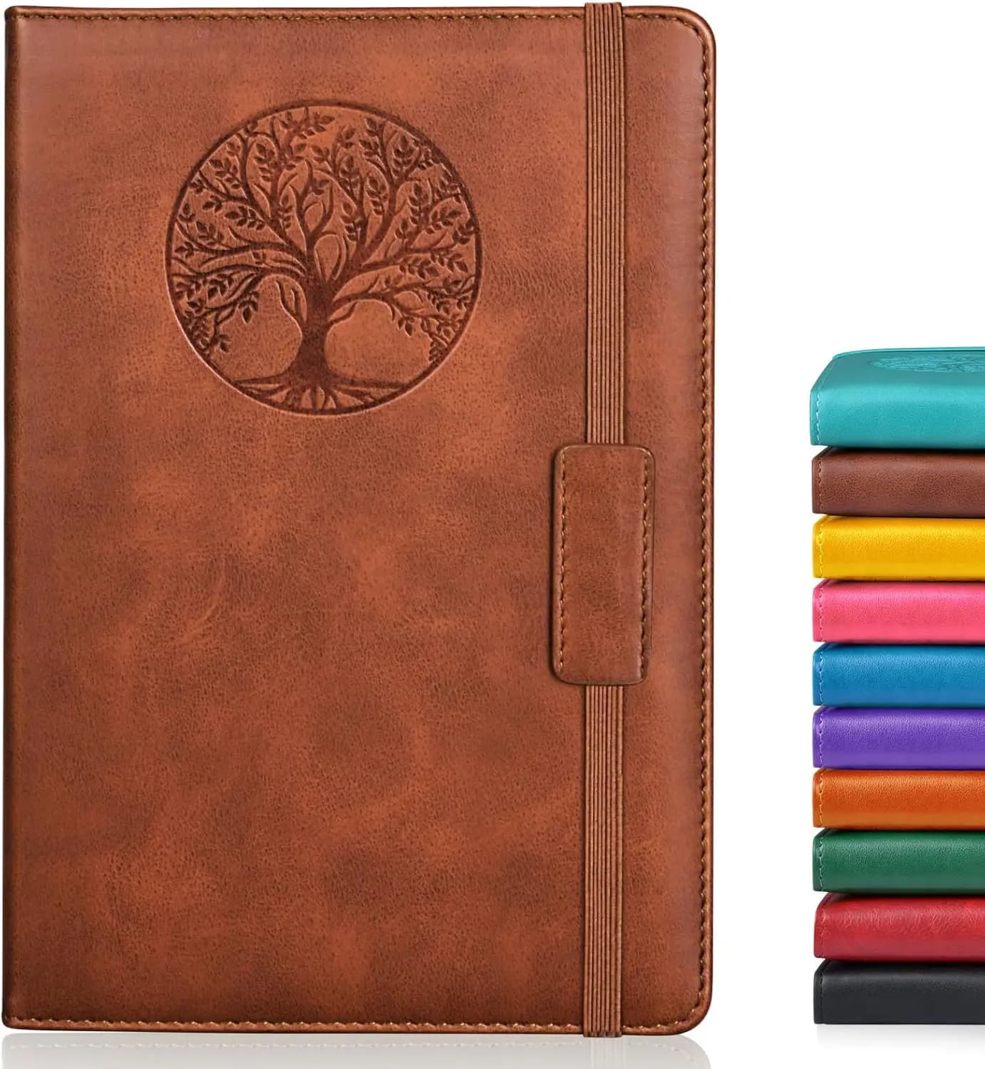 Vintage Leather Blank Journal Notebook A5 5.7"x8.3" 140 Pages Unlined Sketchbook for Drawing Writing Travel School Work Brown