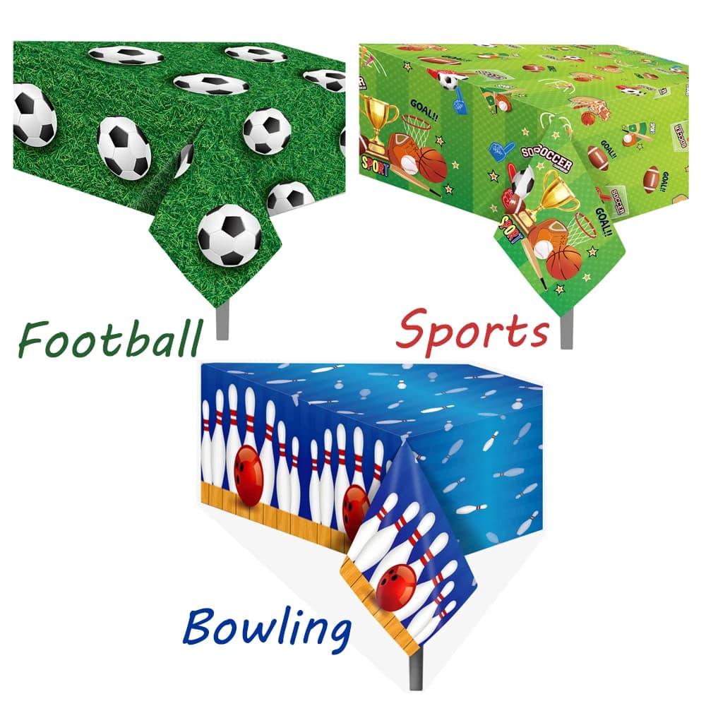 130x220cm calcio calcio sport Bowling plastica compleanno tovaglie usa e getta copritavolo da campeggio forniture per feste Baby Shower