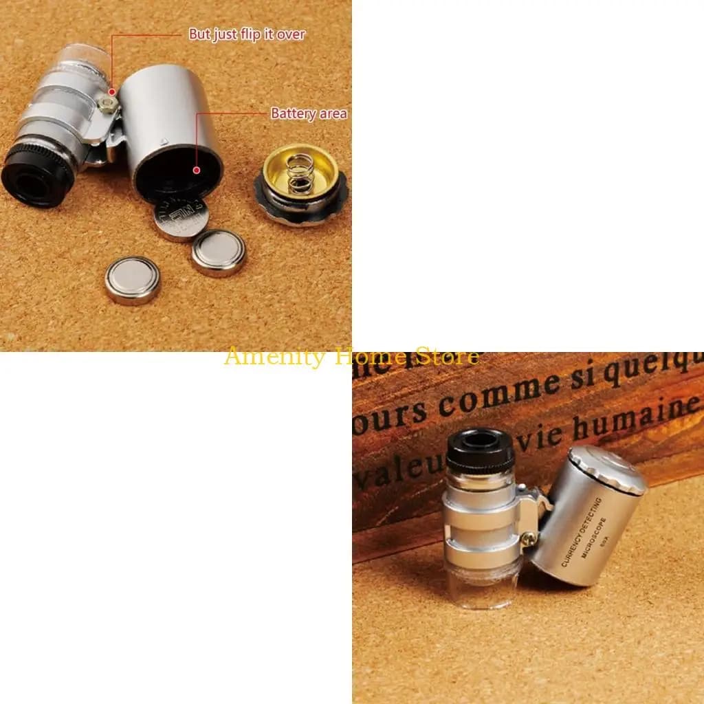 F26C Microscopio tascabile digitale con illuminazione a LED a luce UV per l'esame monete