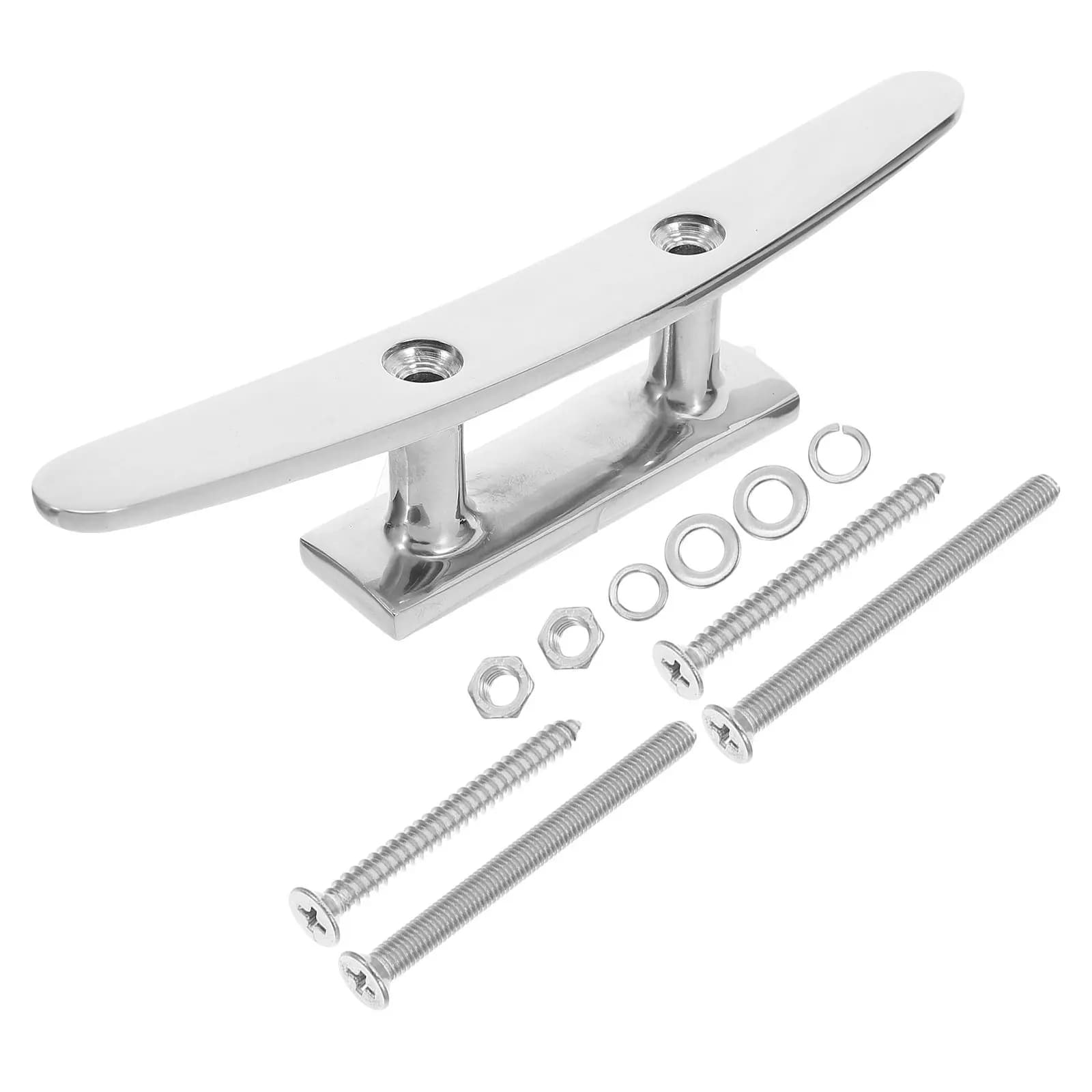 6 Inch Stainless Steel Marine Rope Cleat Heavy Duty Dock Line Holder for Boats Kayaks Canoes Yachts Mooring Anchoring Tie Down