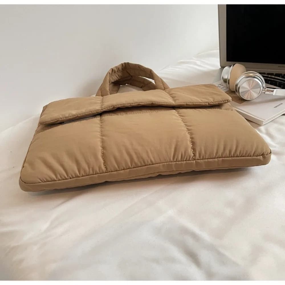 Borsa per Laptop da 16 Pollici, Custodia Imbottita Resistente all'Acqua, Borsa Leggera Trapuntata per Notebook, per Uomo e Donna