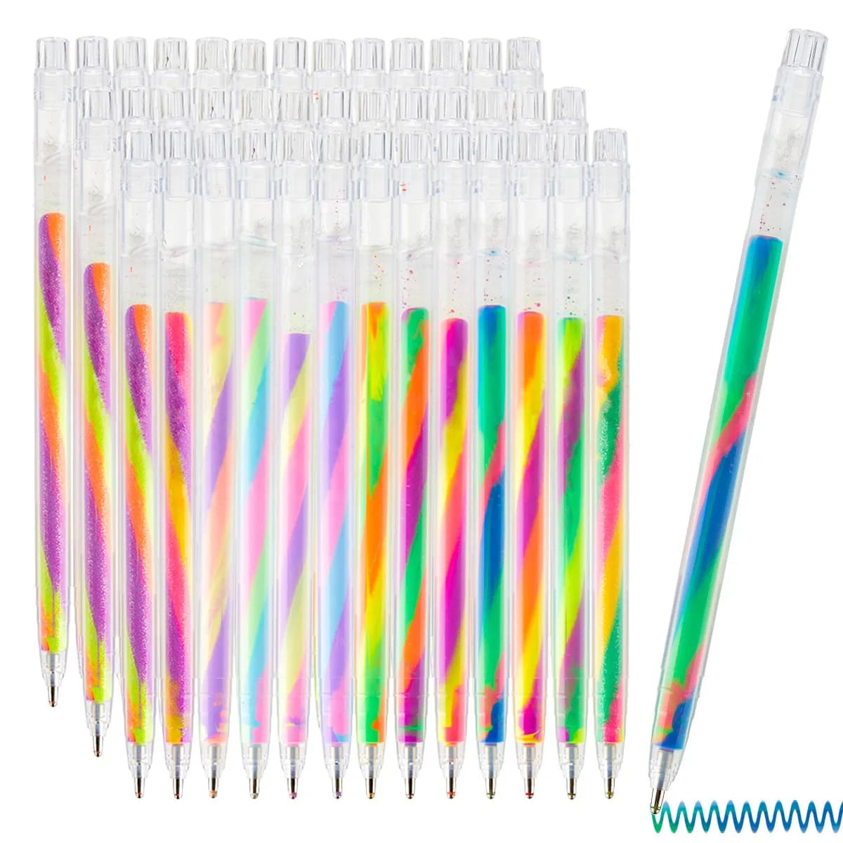 Set of highlighters in gel glittered by 6/12/18 pieces - 1,2 mm bright colors Fluid writing perfect for magazines Handmade greeting cards DIY