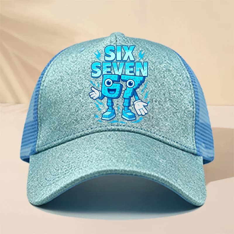Cappellino da Baseball 'Brainrot' per Uomo e Donna, 67 Six Seven con Stampa Cartoon, Cappello Estivo alla Moda con Protezione Solare, Regalo