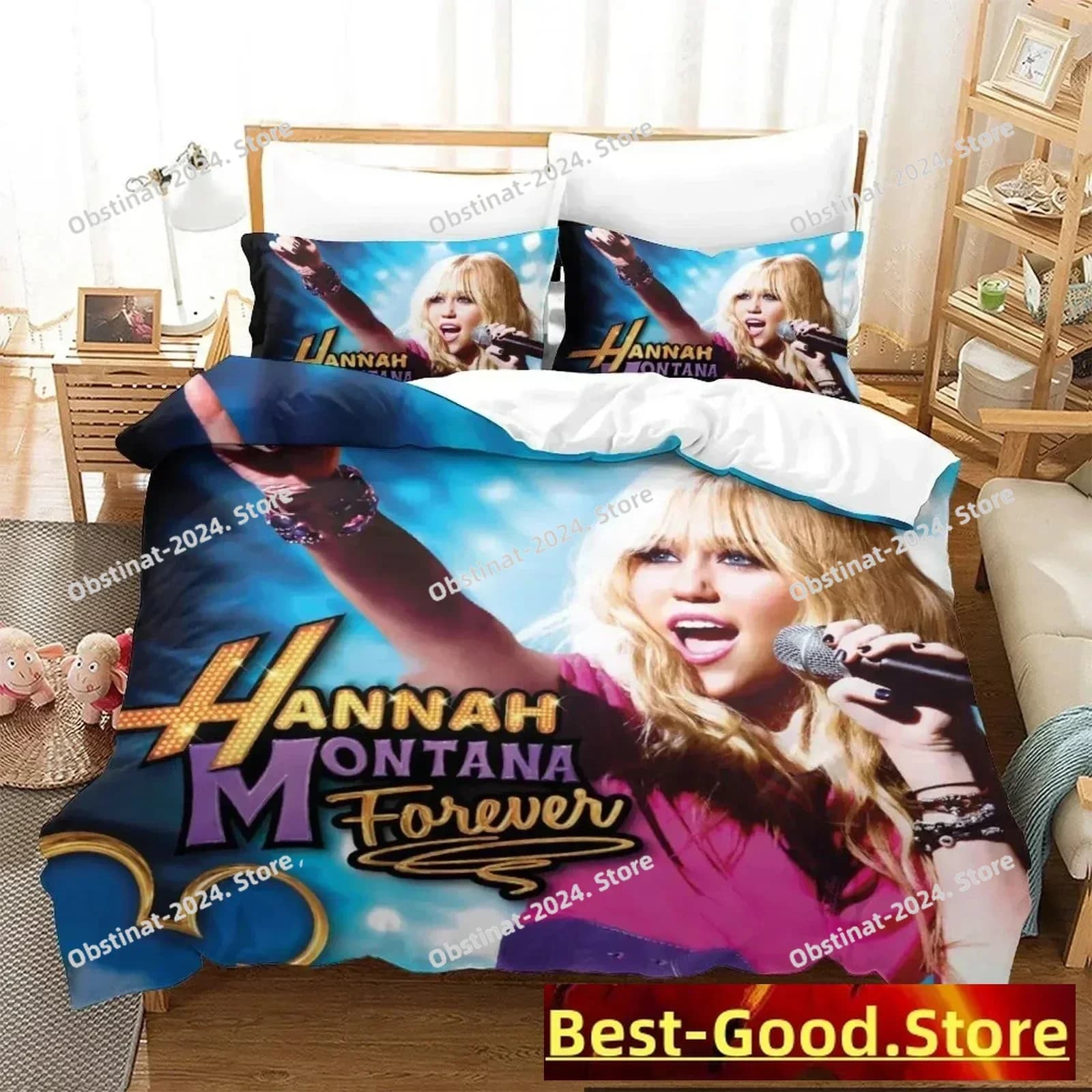 Stampa 3D Hannah Montana Set biancheria da letto Ragazzi Ragazze Twin Queen King Size Copripiumino Federa Letto ragazzi Tessili per la casa per adulti