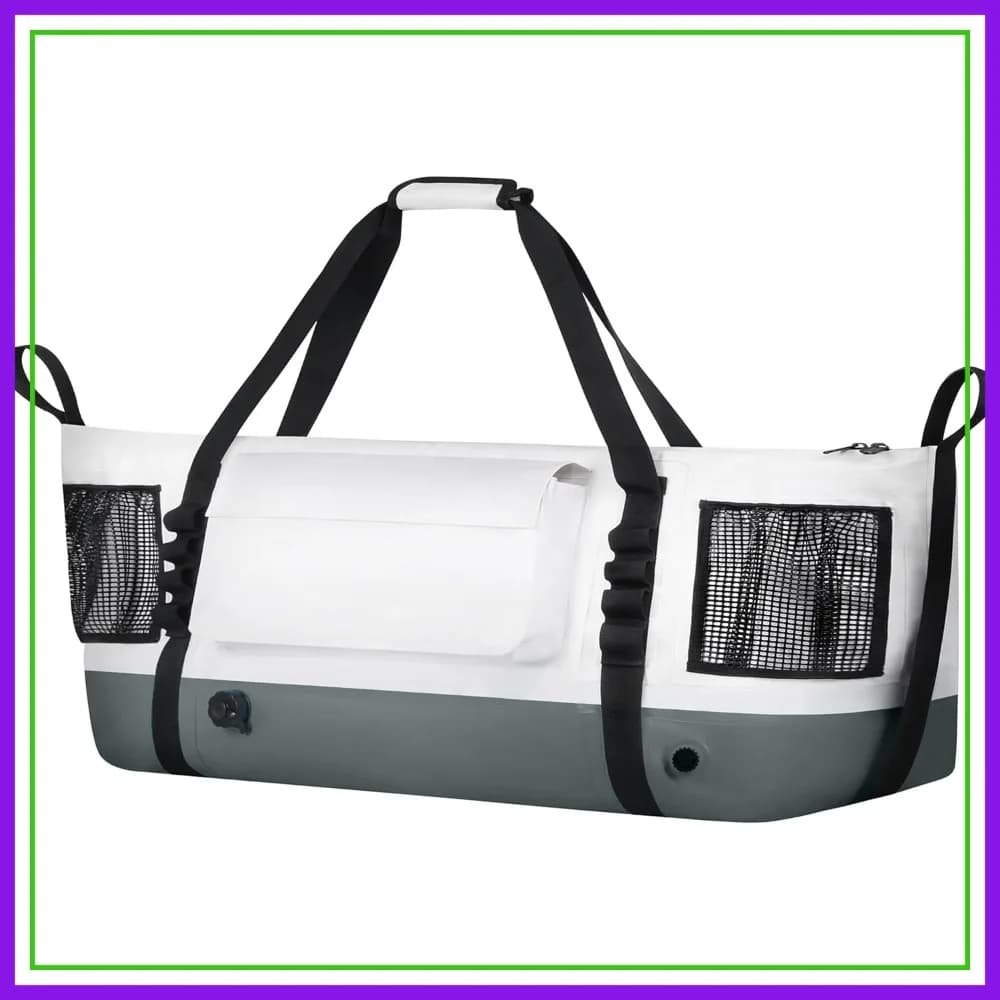 Insulated Fish Cooler Kill Bag with Flat Bottom 26x18 31x14 40x16 50x18 60x20 70x25 Inches Waterproof Fishing Tackle Cooler Bag