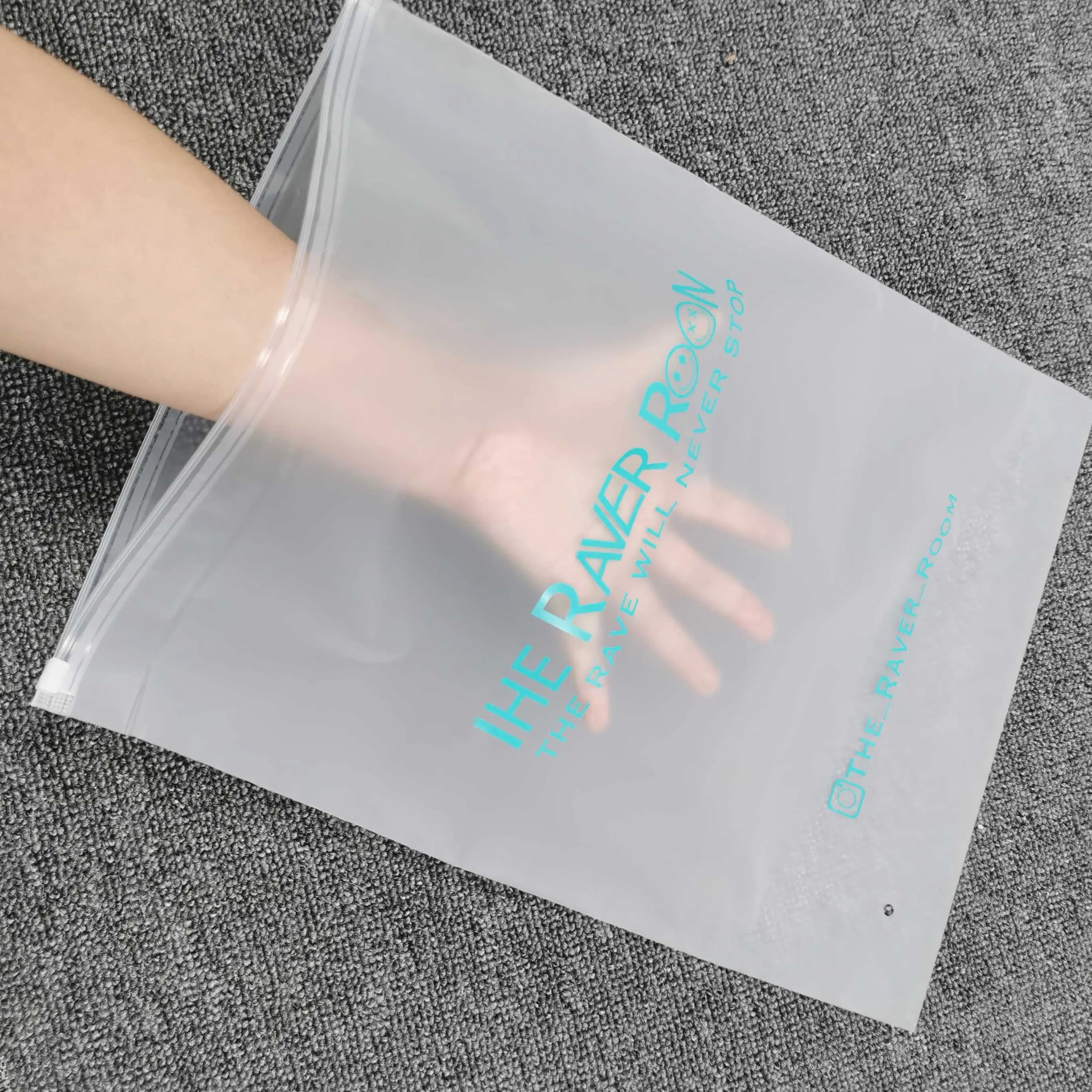 Custom logo Printing Matte Apparel Zipper Shipping Bag Biodegradable Zip Lock Bags for Clothing Packaging Swimwear Garment Shirt