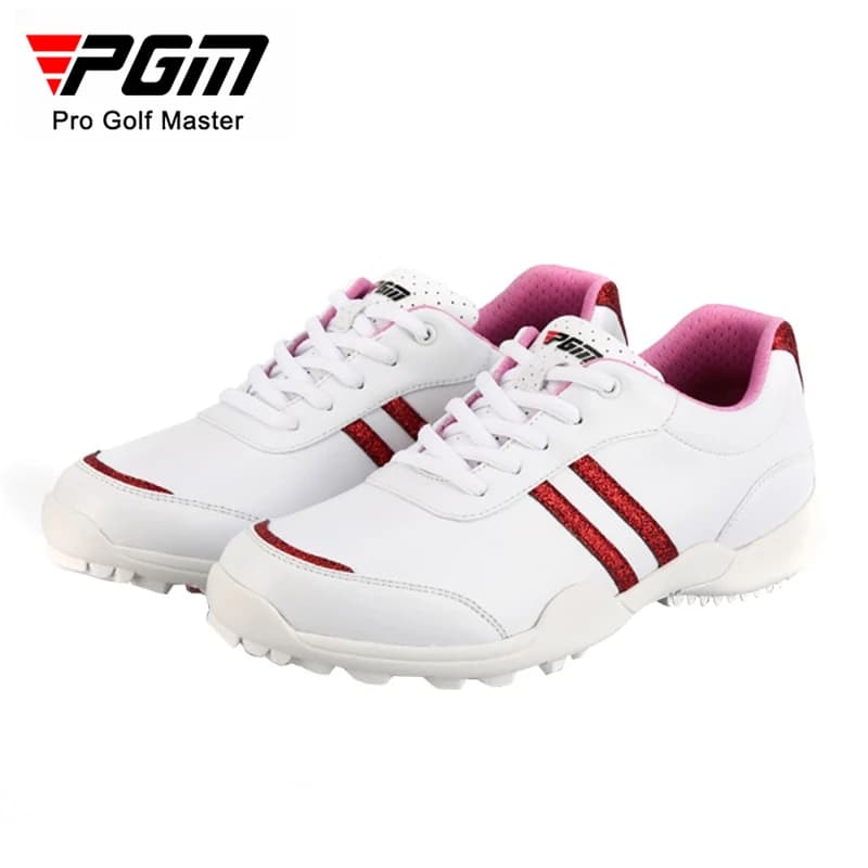 Scarpe da golf da donna PGM con decorazioni scintillanti, scarpe sportive impermeabili e traspiranti XZ138