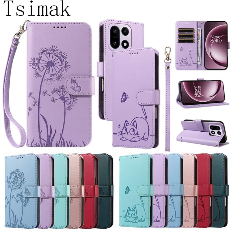 Custodia a libro in pelle con porta carte per OnePlus 15 15R 15T 13 13R 13T 13S ACE 6 One Plus ACE6 1+15 5G
