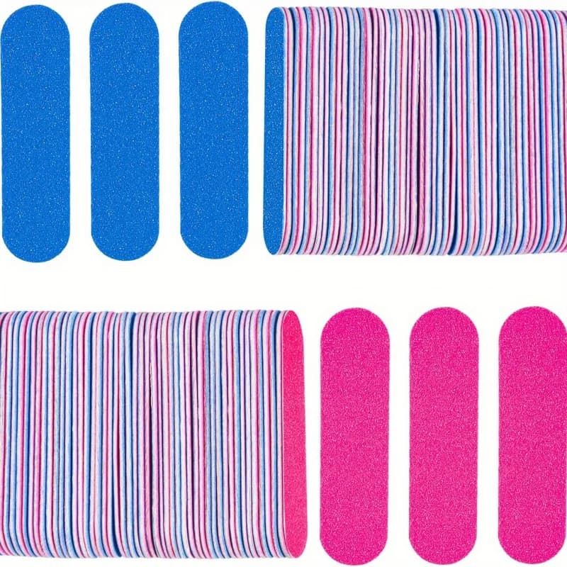 Mini Lime per Unghie in Confezione da 100 Pezzi, Carta Abrasiva Monouso a Doppia Faccia (2 Pollici) per Lucidatura e Manicure