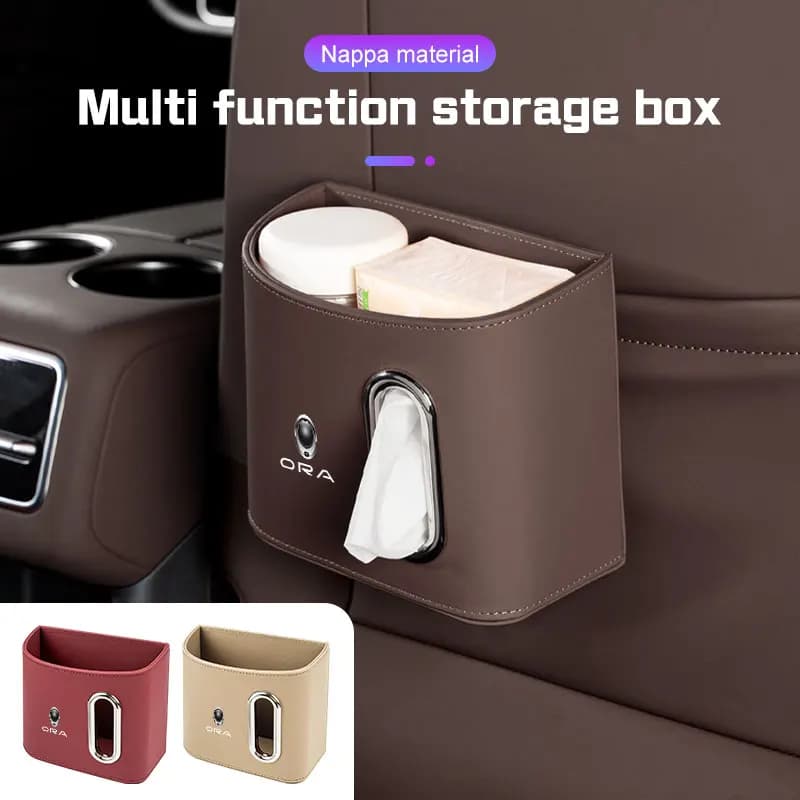 For ORA CAT/FUNKY CAT GT 2021 2022 2023 Car Side Door Storage Box Tissue Holder Backrest Napkin Organizer Interior Accessories