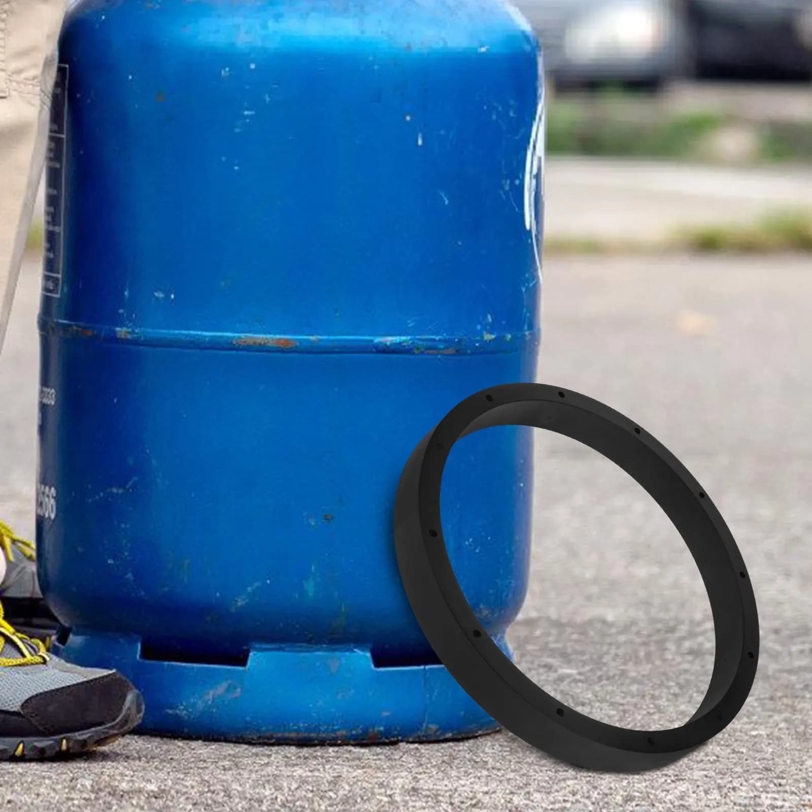 Propane Tank Silicone Ring Holder Base Pad Fits 20-40Lb Tanks Slip-Resistant Stable Outdoor Use Propane Tank Base