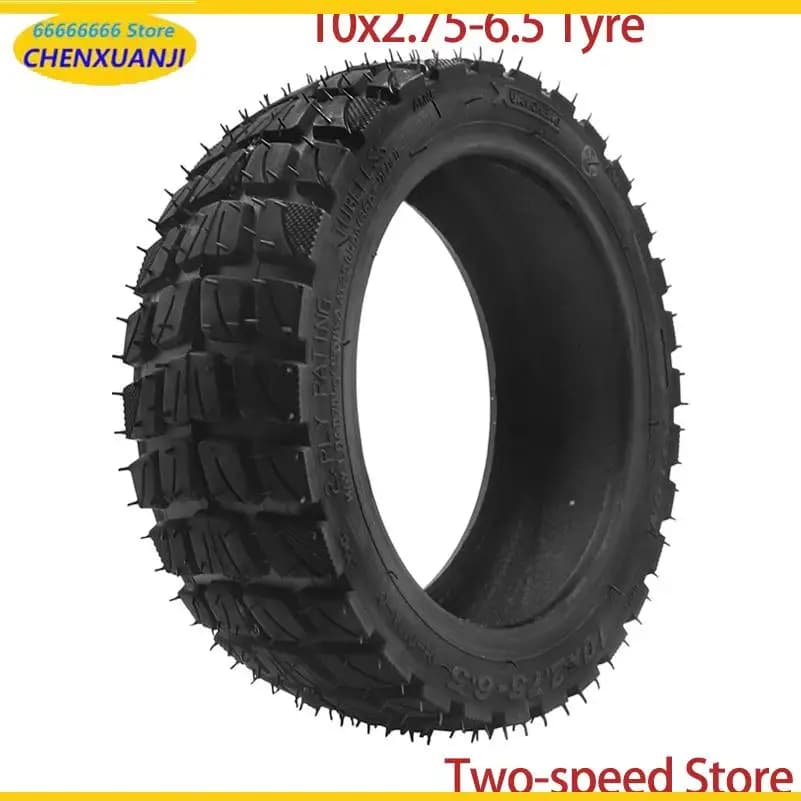 10x2.75-6.5 Outer Tire: 10 Inch Tubeless Off-road Spare Part Compatible with Speedway 5 & Dualtron 3 Electric Scooter