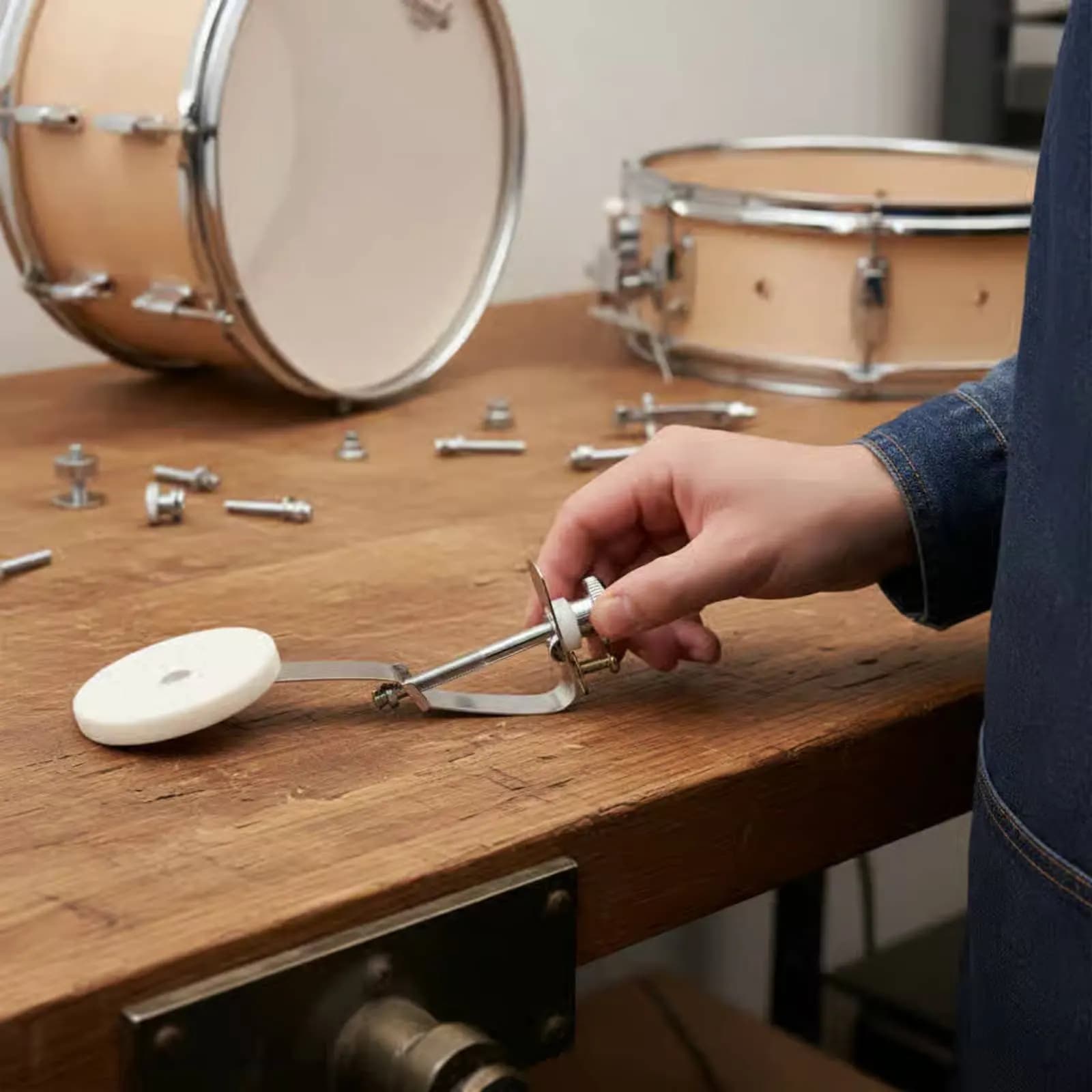 Muto per rullante che riduce le sovratonanti, pad smorzante per batteria, accessorio per percussioni per batteristi, per pratica e esercizio