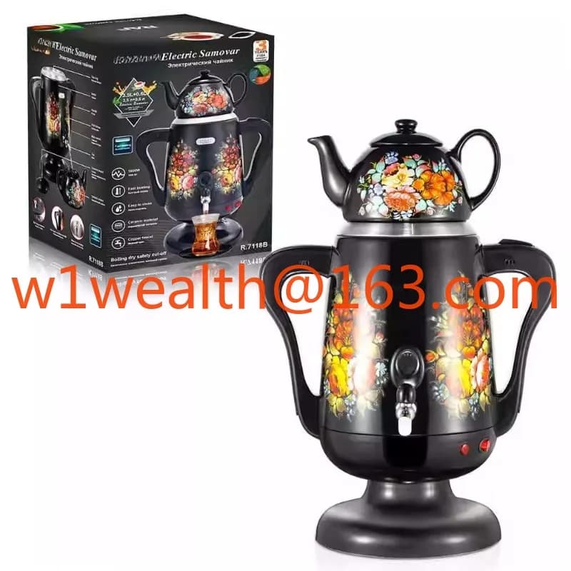 Household double-layer stainless steel kettle Turkish child and mother pot large-capacity long-nozzle switch electric