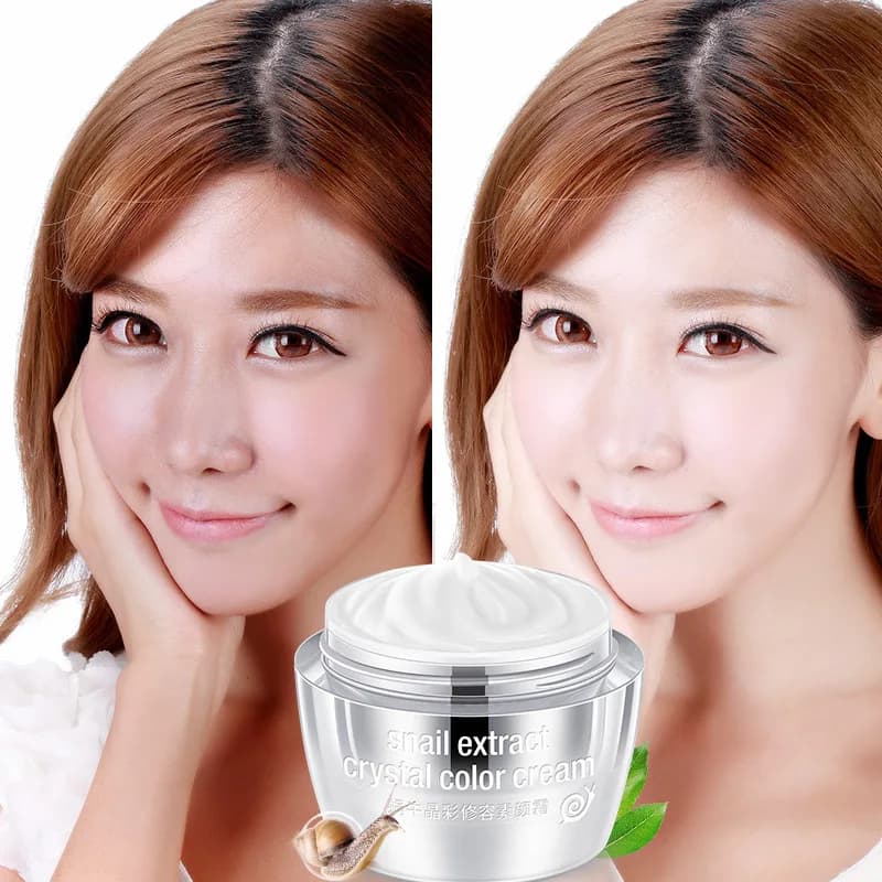 Smooth cream for snail bathing Corrector Moisturizing insulating cream Soft nutrients Crystalline lazy makeup cream