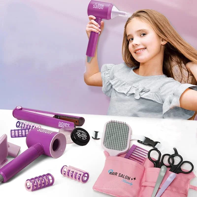 Girls Play Home Simulation Haircut Haircut Hairdresser Set Girls Dresser Playful Christmas Gift Toy Gift