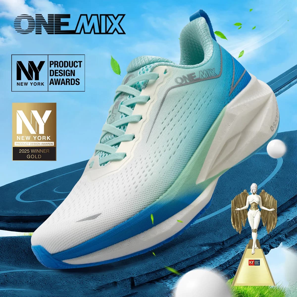 ONEMIX 2026 Scarpe da Corsa da Uomo Super Leggere per Allenamento Outdoor, Jogging, Sneakers Antiscivolo e Resistenti all'Usura per Camminata