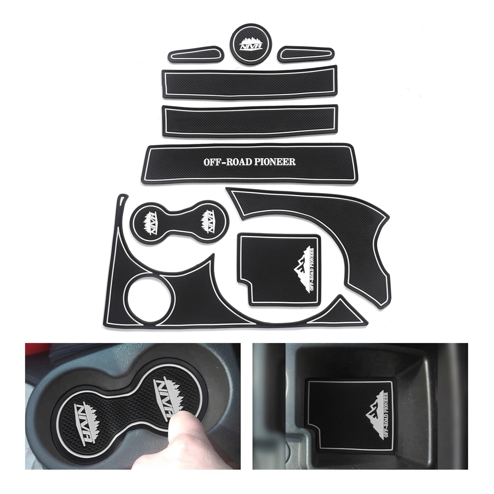 Per Chevrolet Lada Niva 2009 ~ 2018 antiscivolo Gate Slot Cup Mat accessori antiscivolo Door Groove Pad Coaster