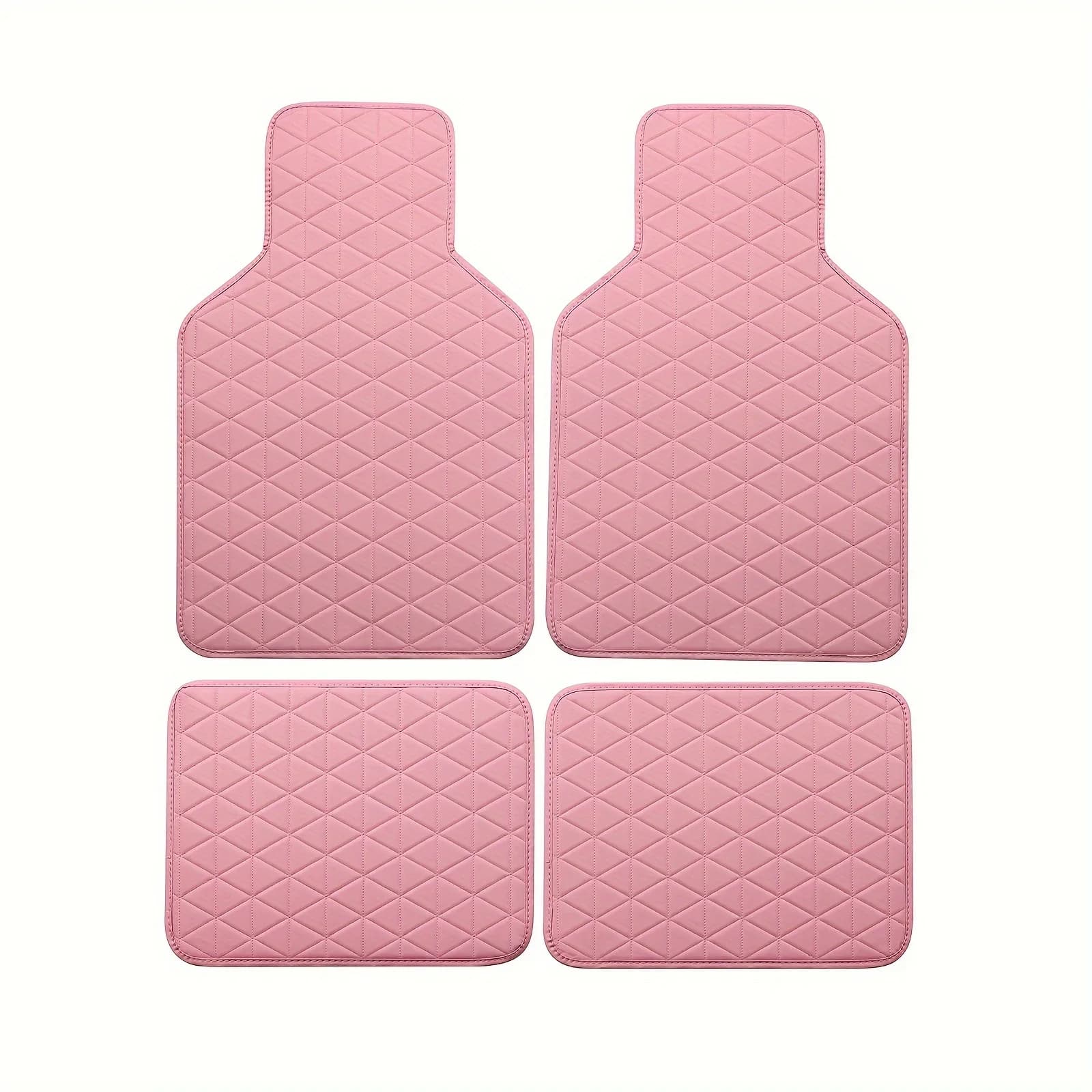 Tappetini per auto in pelle PU impermeabile, set da 4 pezzi - resistenti e alla moda, protezione per tutte le stagioni, facili da pulire, migliorano l'aspetto degli interni