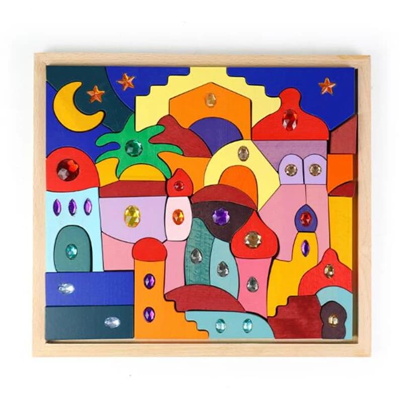 NUOVI colori di assemblaggio genitore-figlio Montessori Rainbow Stacker giocattoli in legno blocchi di costruzione in legno regalo giocattolo educativo creativo