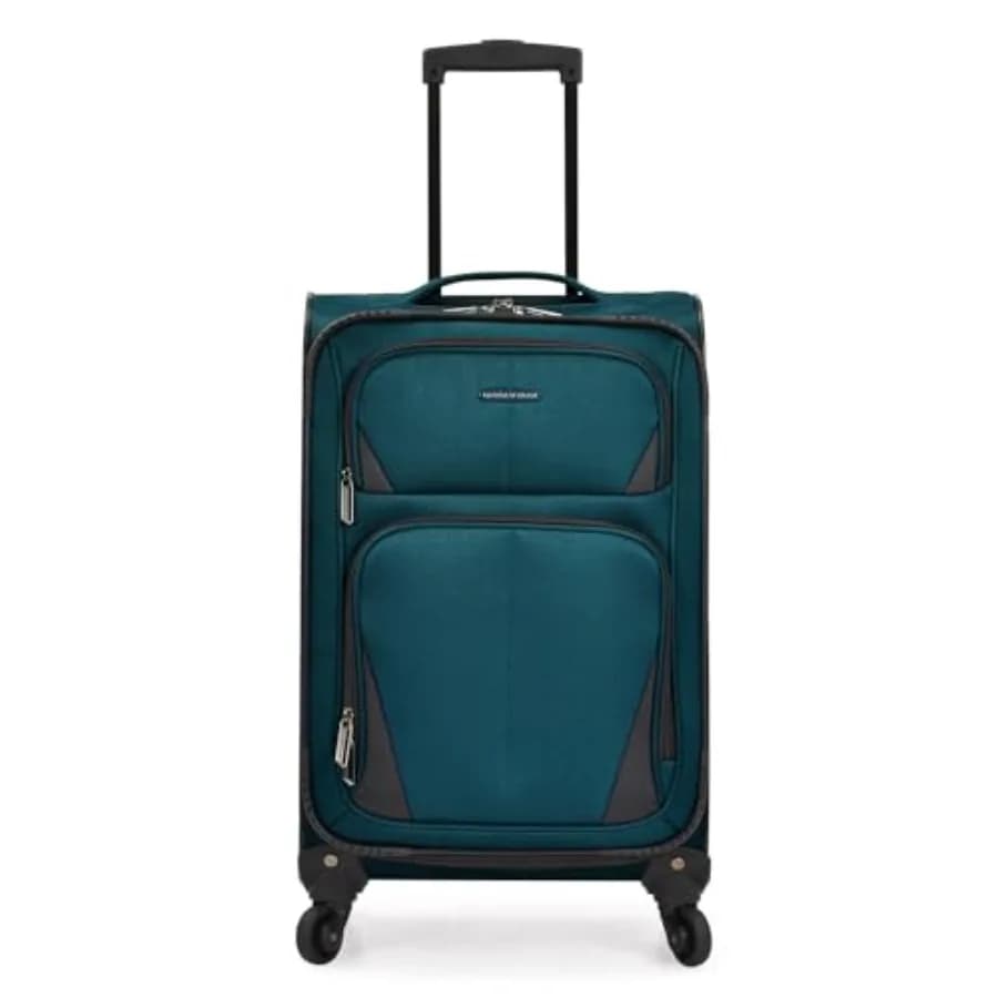 Valigia Morbida Espandibile U.S. Traveler Aviron Bay con Ruote Girevoli, Teal, Bagaglio a Mano 23 Pollici