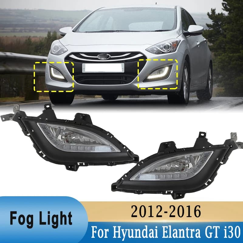 LED Paraurti Anteriore Lampada Della Nebbia/Fendinebbia Telaio di Copertura Lunetta per Hyundai Elantra GT i30 2012-2016 92201A5100 92202A5100