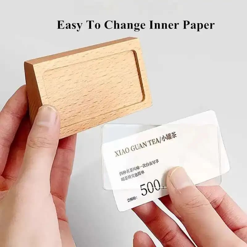 1 pz 78x38mm Legno Mini Acrilico Segno Titolare Carta di Nome Prezzo Alimentare Porta Etichette Etichette Espositore Buffet Etichette Prezzo Menu Segno