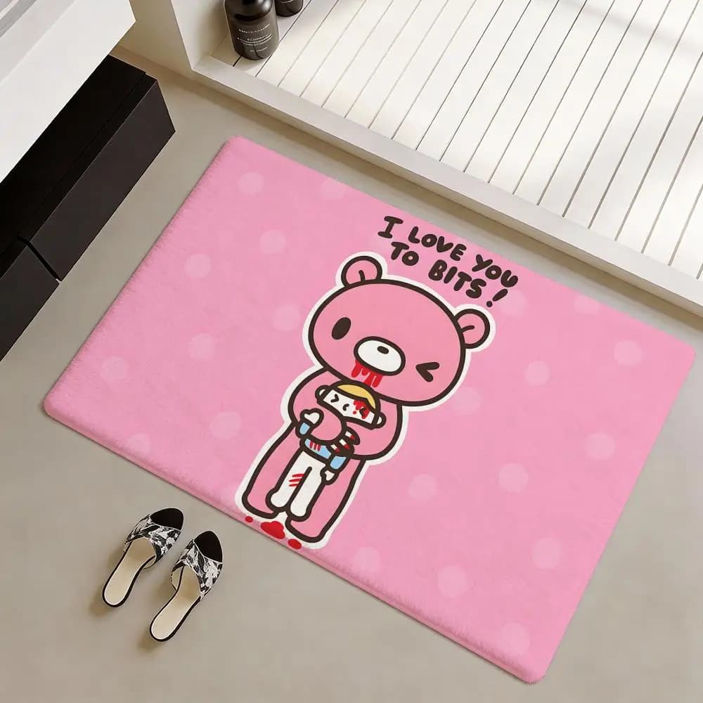 G-Gloomy B-Bear floor mat in soft non-slip flannel - thickened carpet for home and living room furniture