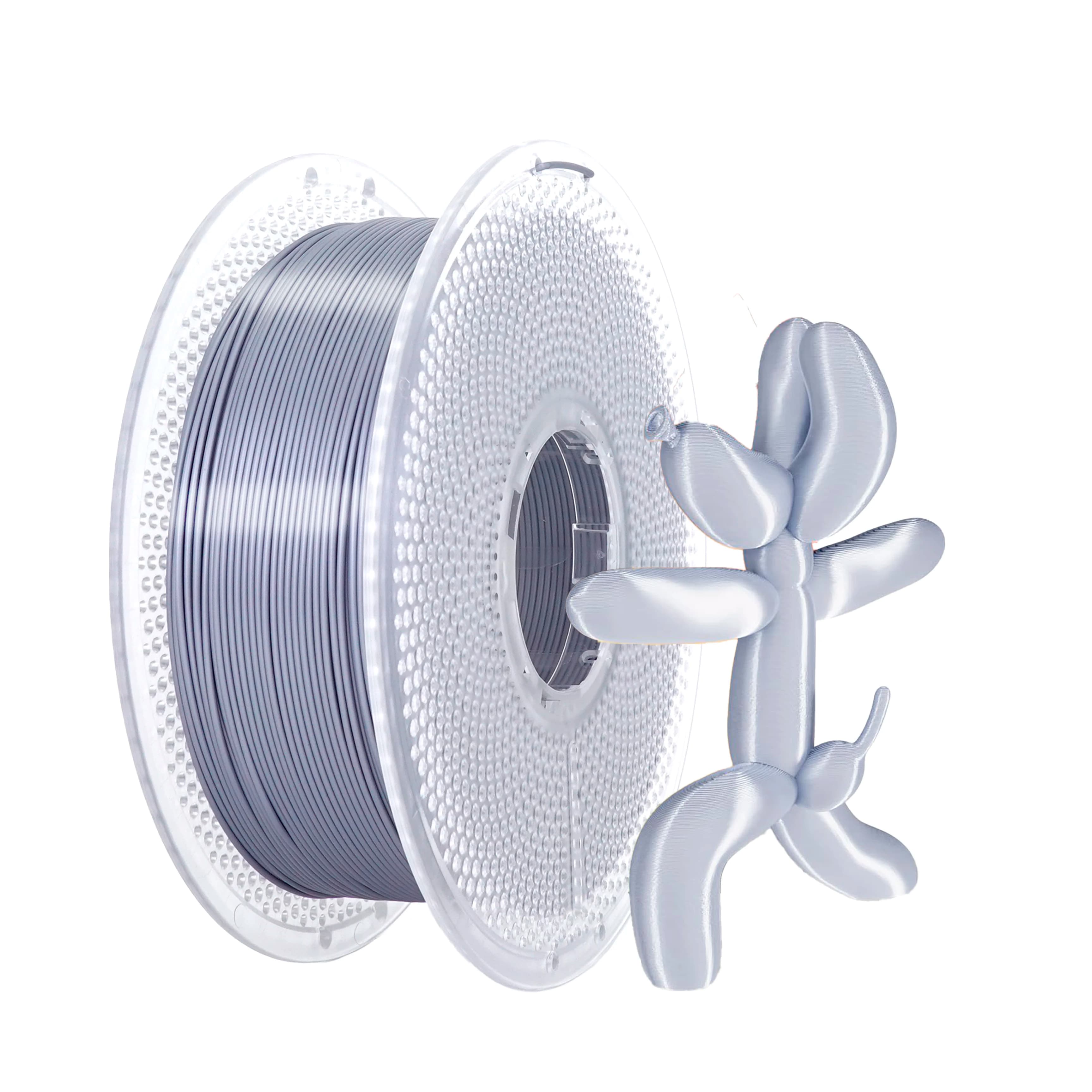 3D Printing Thread PLA of silver silk 1 kg – diameter 1.75 mm, silk-like gloss, works with Bambu Lab, Creality & Anycubic
