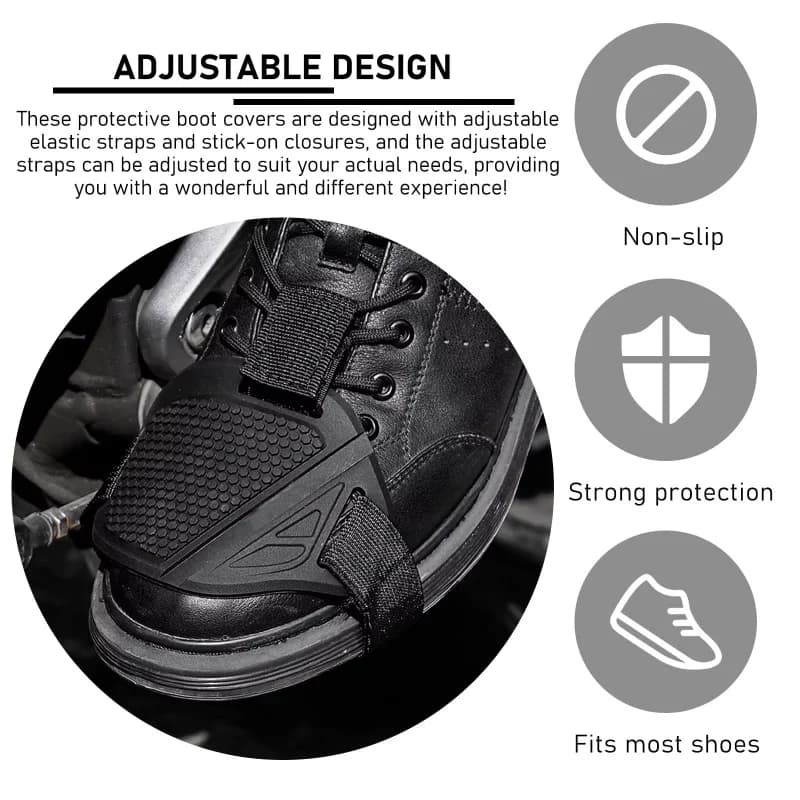 Motorcycle Shifter Pad Boot Cover Black Motorcycle Shoe Cover Rubber Shoe Protector Pads for MenWomen Gear Accessories Universal