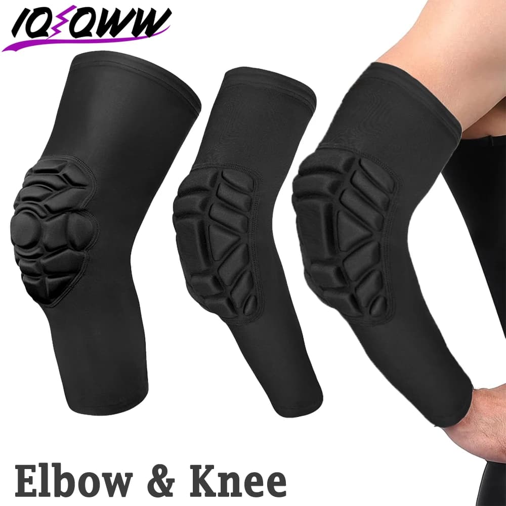 1 Pezzo Protezioni Ginocchia e Gomiti, Manicotti a Compressione Lunga per Gambe, Protezione Anti-Collisione per Basket, Calcio, Pallavolo, Ciclismo