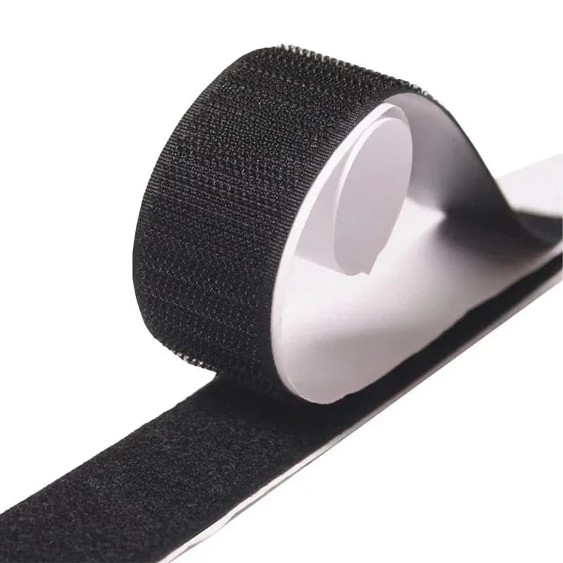 1/2/3/5/10M 20mm Striscia autoadesiva resistente con gancio e anello Nastro di montaggio bifacciale riutilizzabile per l'organizzazione domestica artigianale fai-da-te