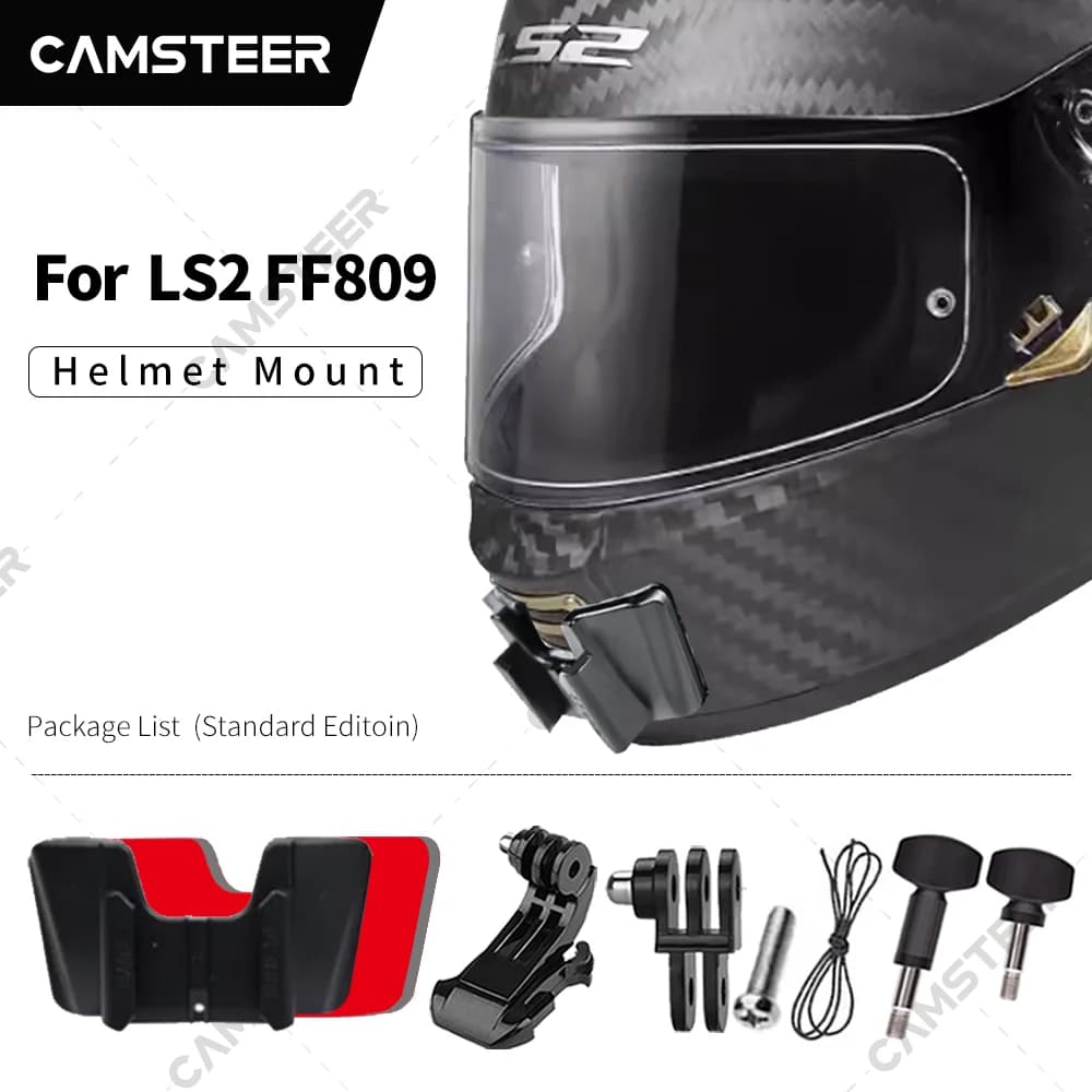 LS2 FF809 custom helmet chin support for GoPro12 11 10 9 DJI Action3/4 Insta360 Ace pro X4 X3 Action cam accessories