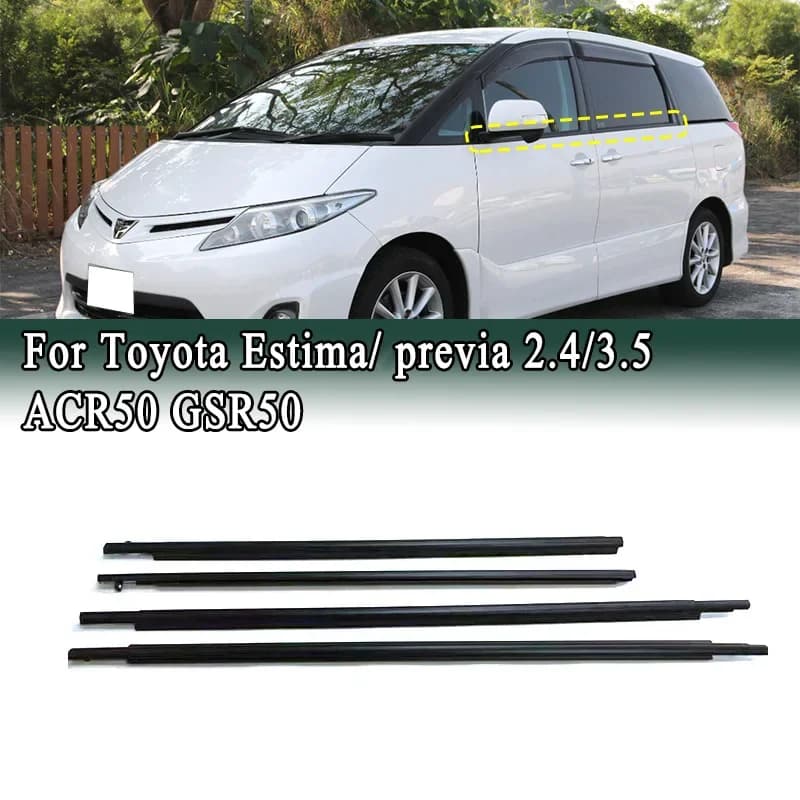 Per Toyota Estima/ previa 2.4/3.5 ACR50 GSR50 Window Weather Stripers guarnizione in vetro Trim strisce sigillanti cintura guarnizione in gomma