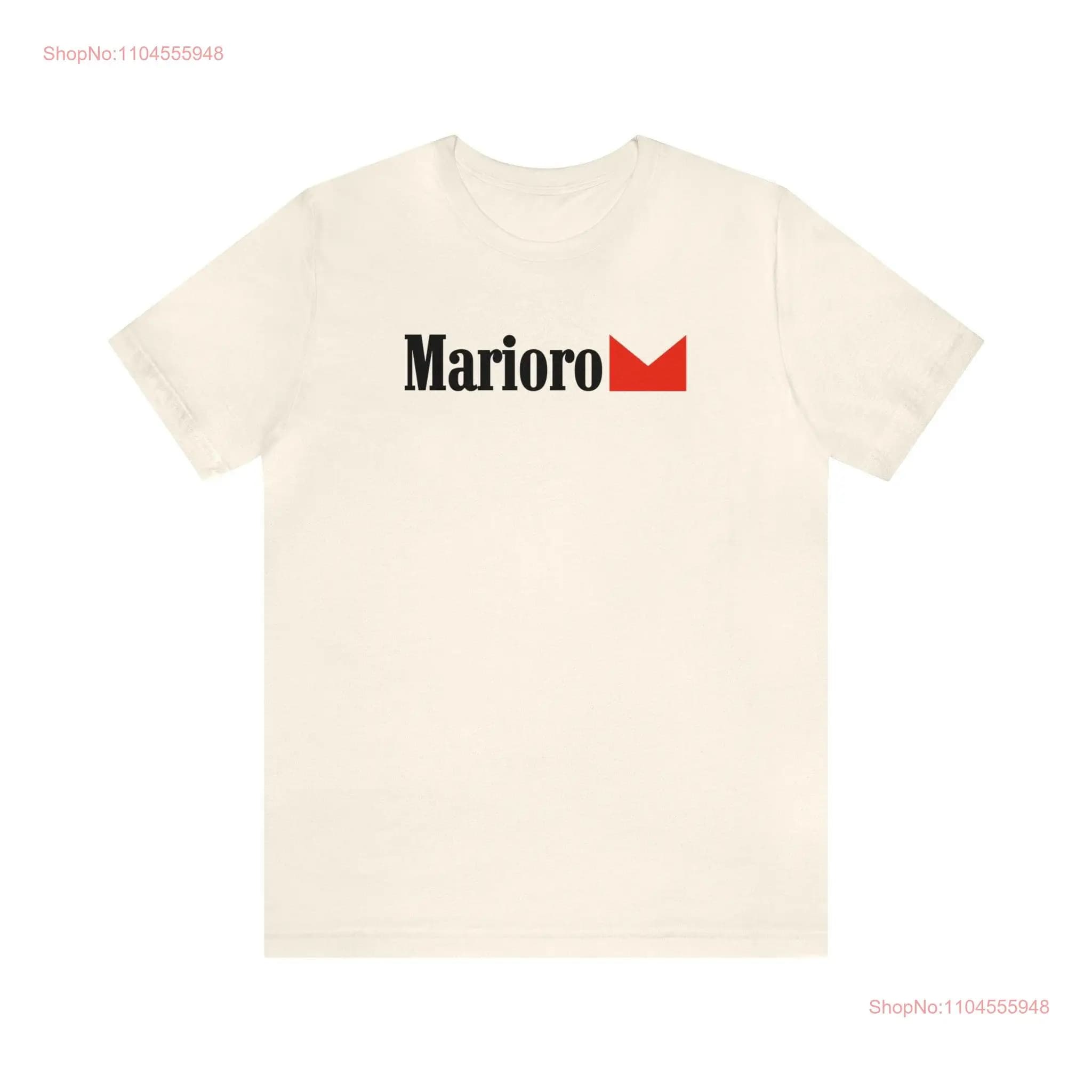 Marioro Go Kart Racing Cigarettes T Shirt Videogioco anni '90 Gamer Gaming Fumatori maniche lunghe o corte