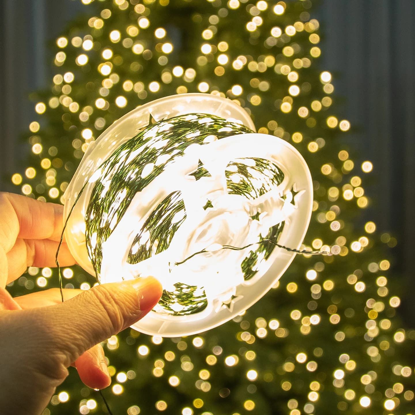 Stelle Scintillio Albero di Natale Ghirlanda Decorazione della stanza Lucine di Natale Plug in Filo di rame verde Luci della stringa 100m 200m 300m