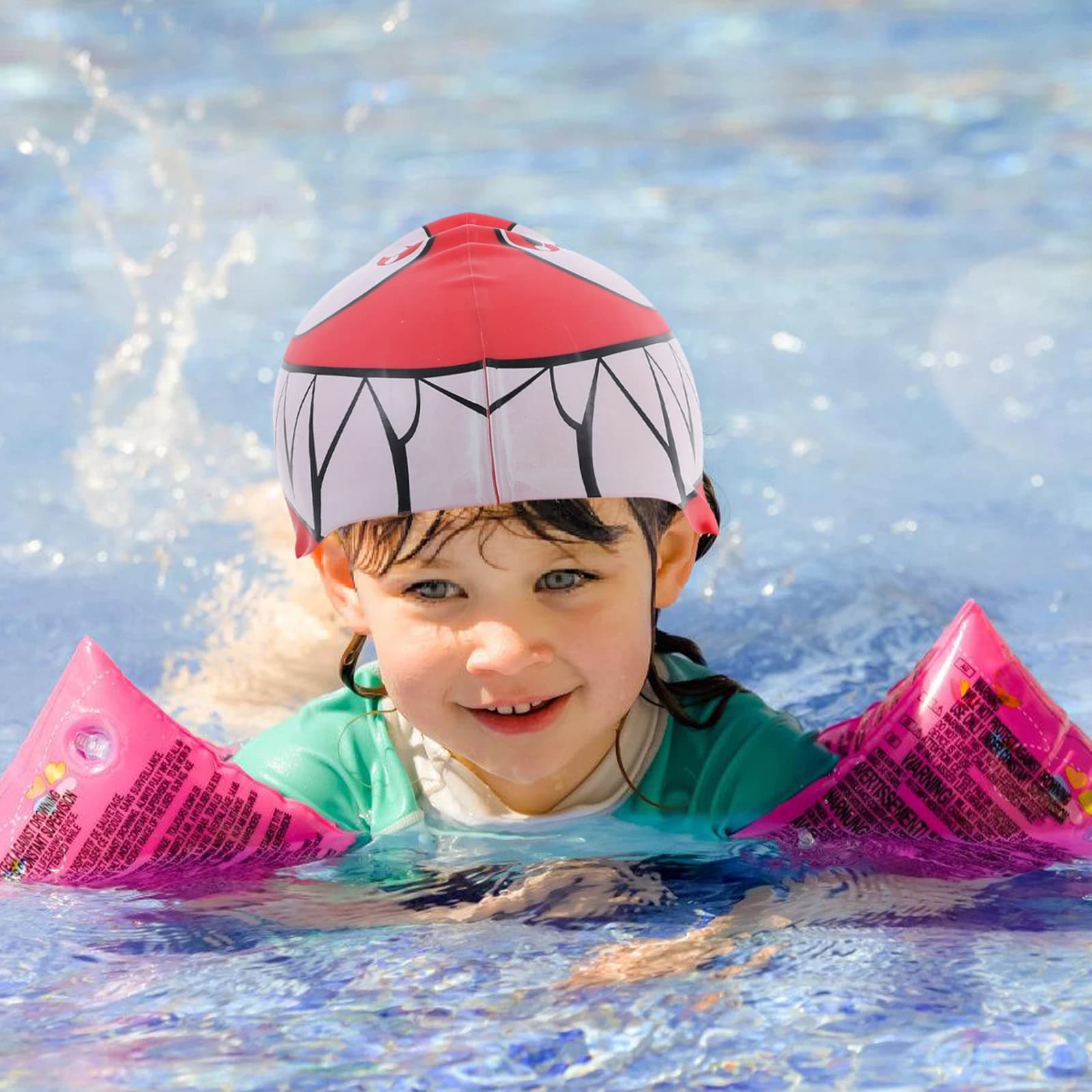 Swimming Headphone for Children in Silicone with Pattern to Fish, Lightweight and Flexible, Convenient for Swimming