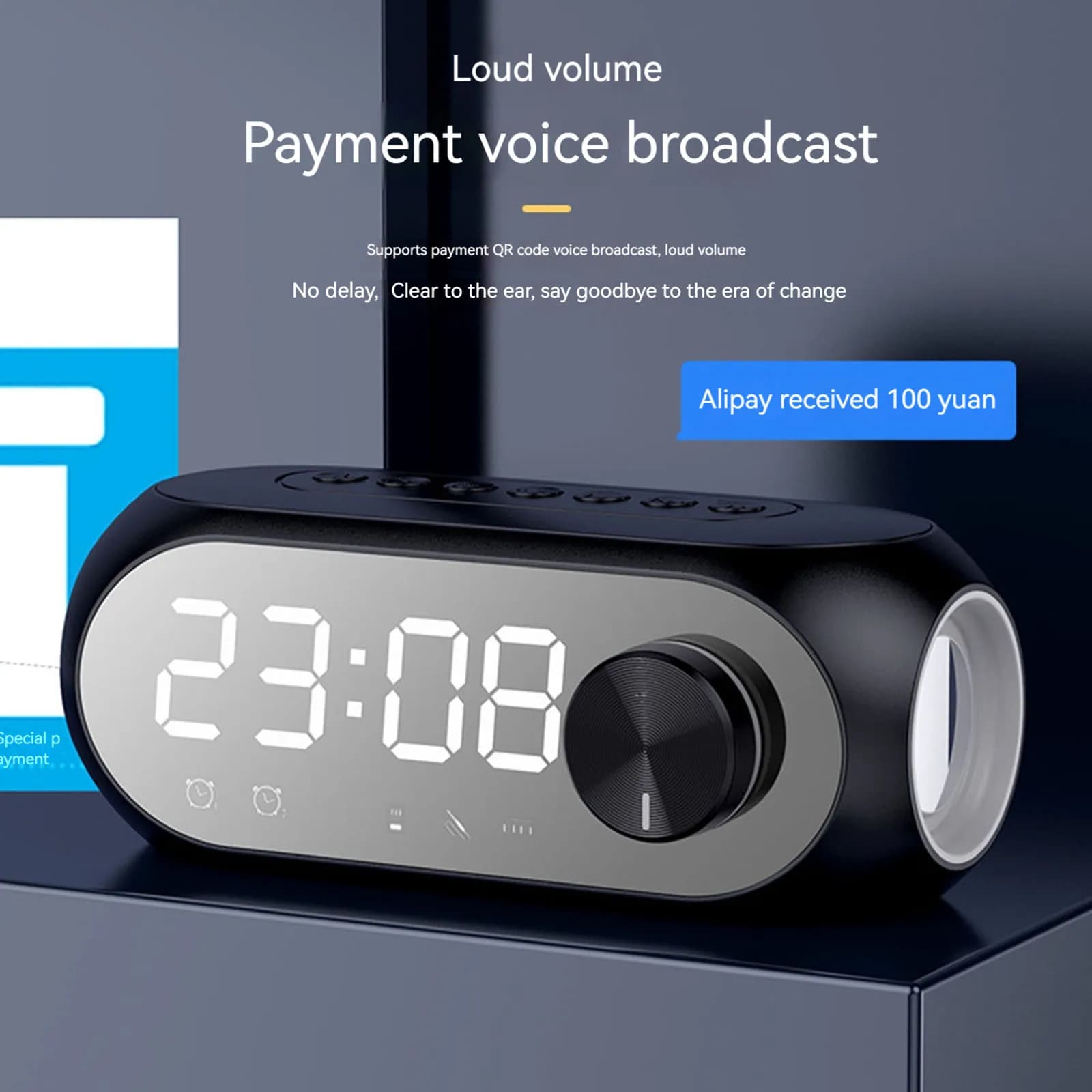 Wireless RGB BT Speaker with Alarm Clock Radio FM Music Player Rechargeable Desktop Small BT Speaker for Party Outdoor Travel
