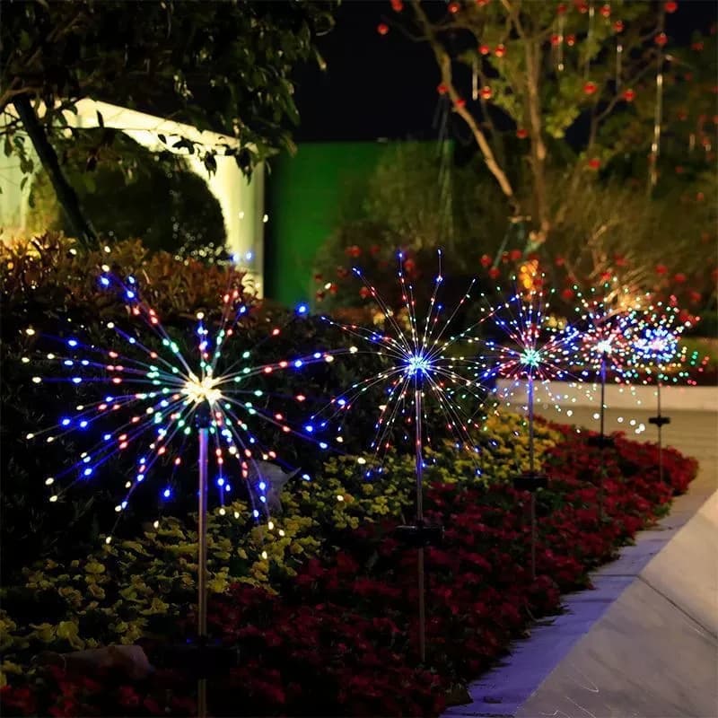 Lucine ad energia solare per giardini all'aperto - Luci a corda impermeabili per la decorazione del patio, del prato e del fiorito