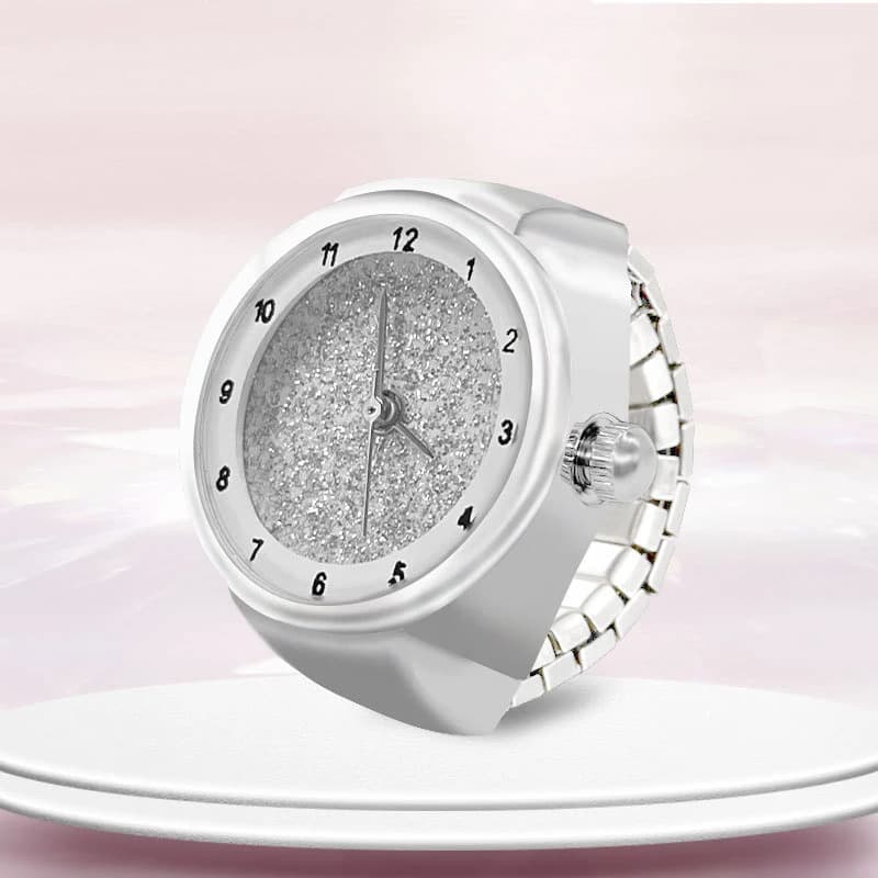 Kiss Jewelry Cielo stellato Quadrante Orologi al quarzo digitali Anelli per dita Coppie Uomo Donna Moda Punk Orologio vintage Anello con fascia elastica