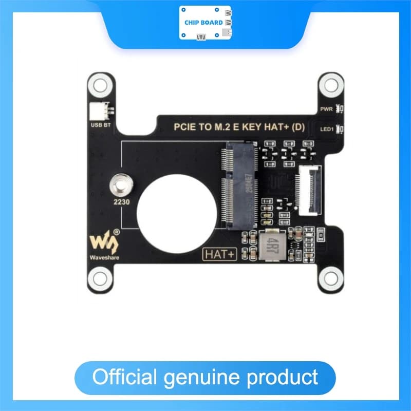 Waveshare PCIe a M.2 E-Key HAT (D) per Raspberry Pi 5, adattatore per scheda wireless NGFF, supporta WiFi/BT tramite interfaccia USB