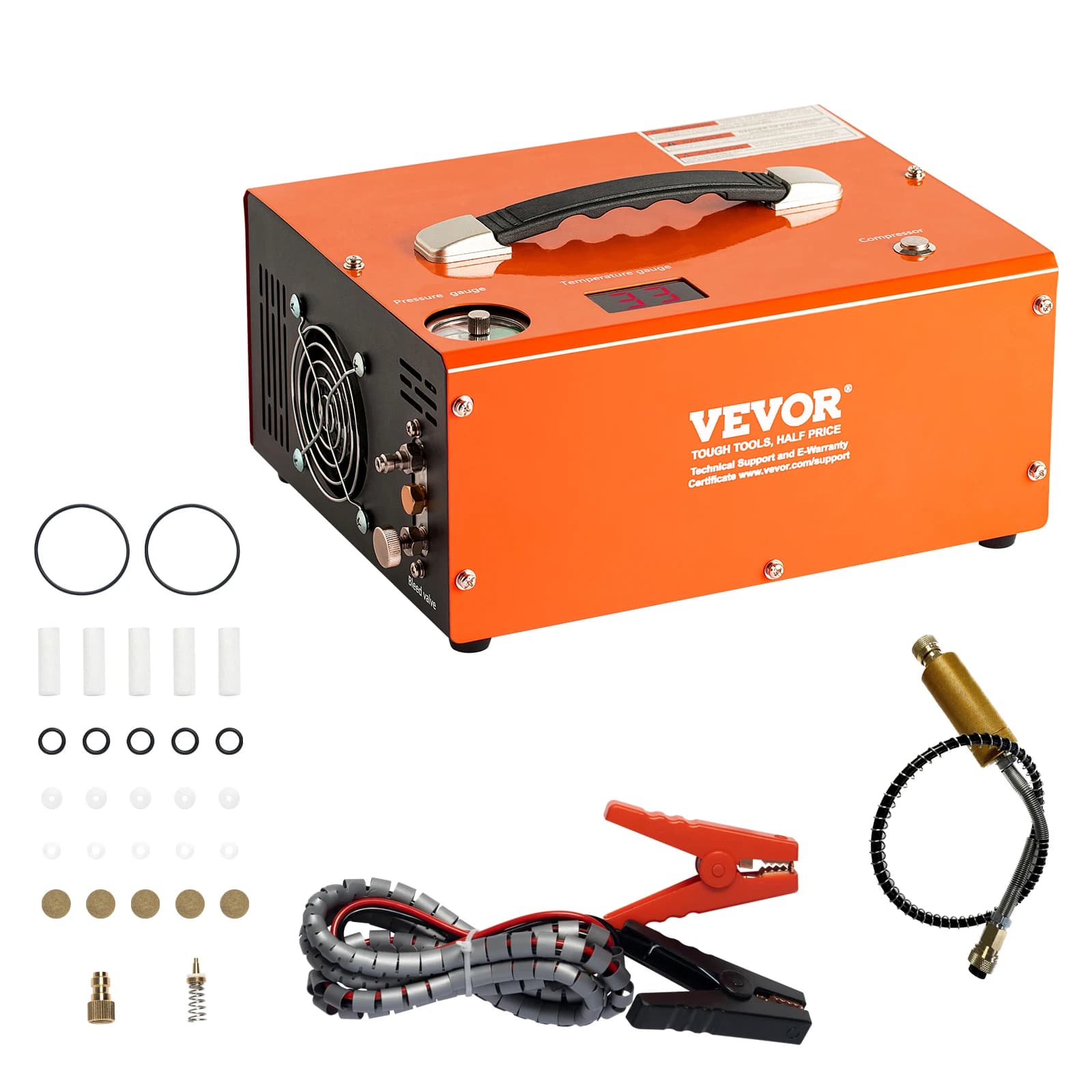 SucceBuy Compressore d'aria PCP 4500PSI Compressore portatile per pistola ad aria compressa PCP Auto-Stop Pompa senza olio per fucile ad aria compressa Bottiglia per immersioni subacquee