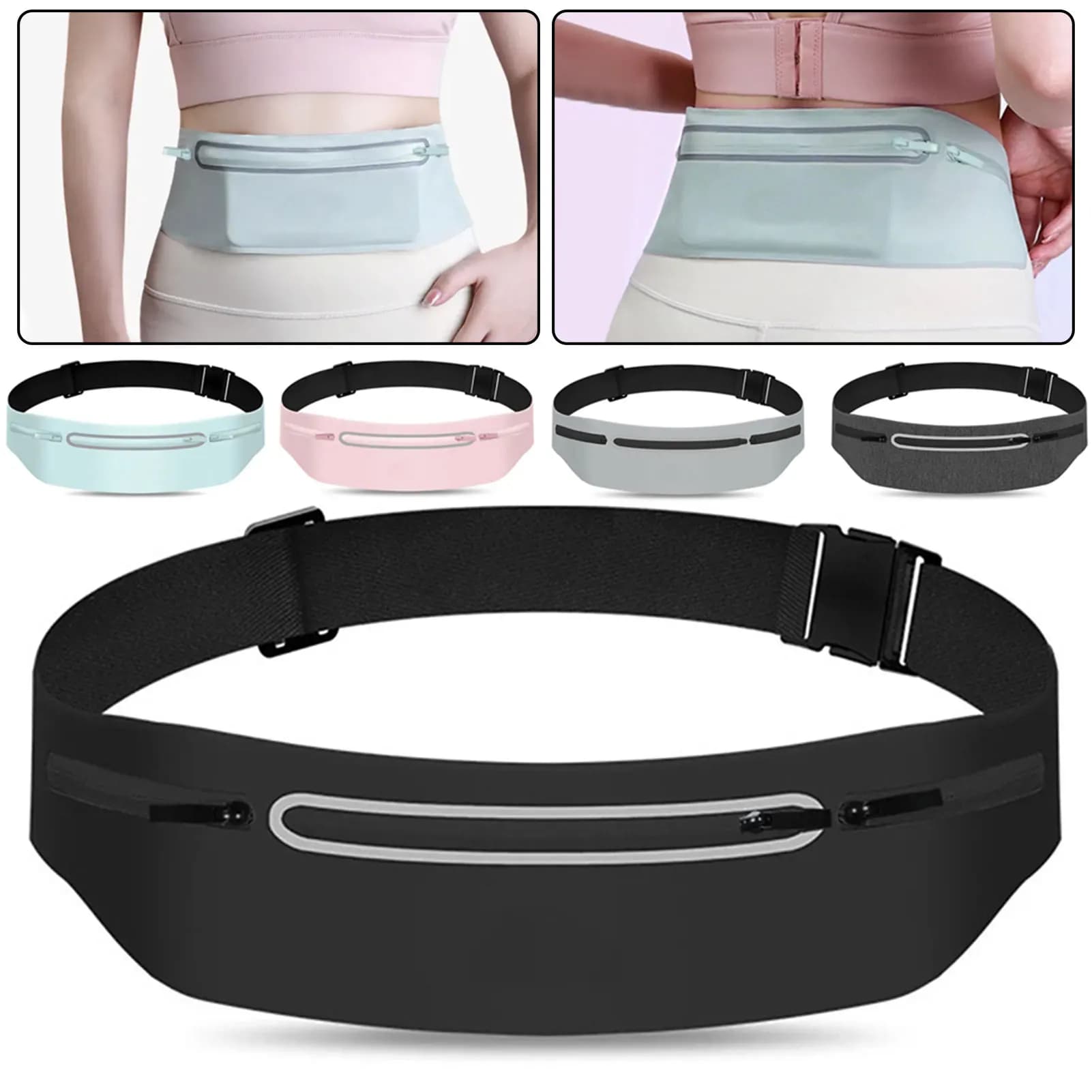 Waterproof Running Waist Belt Adjustable Men Women's Running Handbags Portable Outside Jogging Gym Sports Cellular