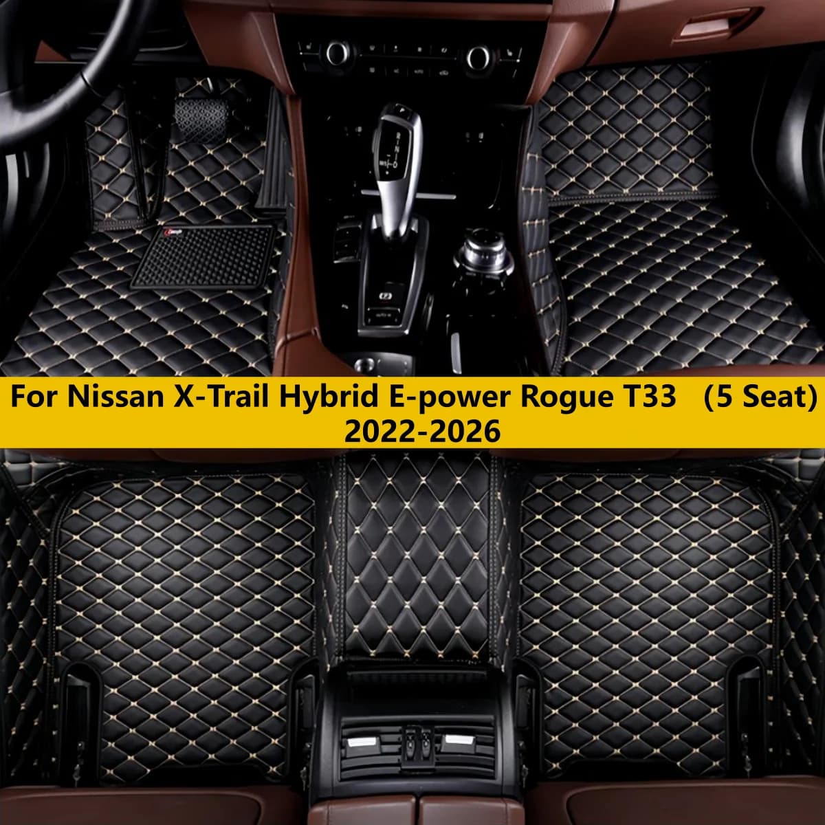 Tappetini Auto Personalizzati a 5 Posti per Nissan X-Trail Hybrid E-power Rogue T33 2022 2023 2024 2025 2026 Accessori Interni per Auto